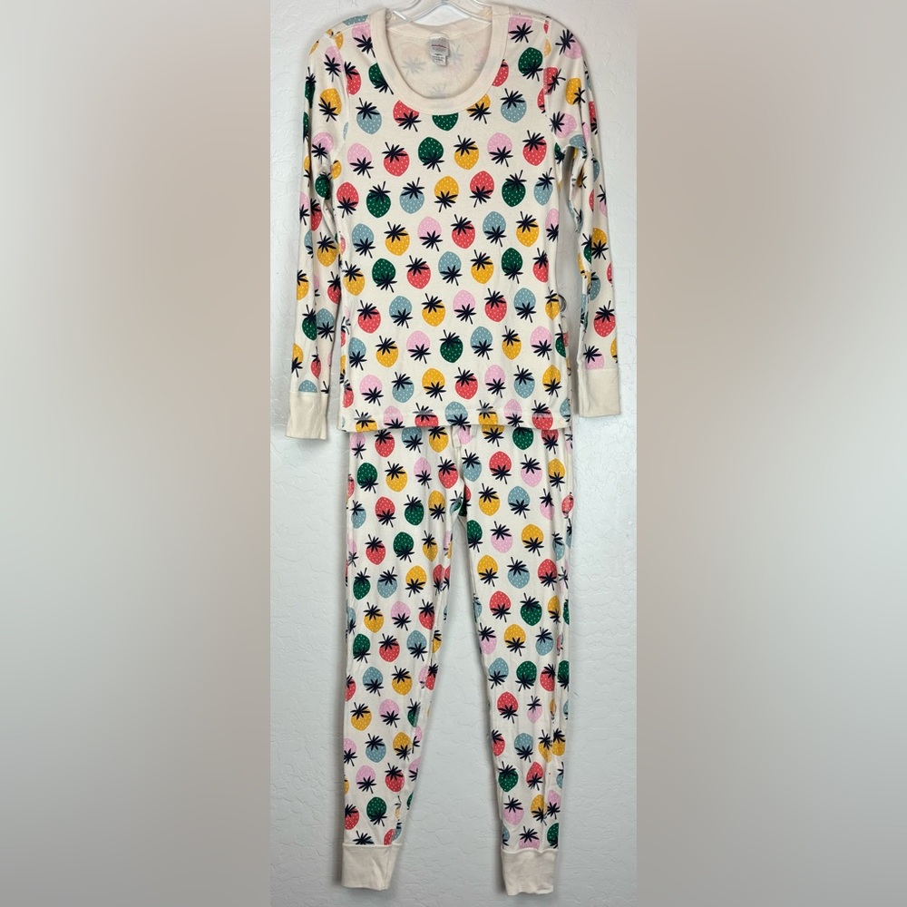 NEW Hanna Andersson Strawberries Cotton Adult Long John Pajama Set Size S 0762
